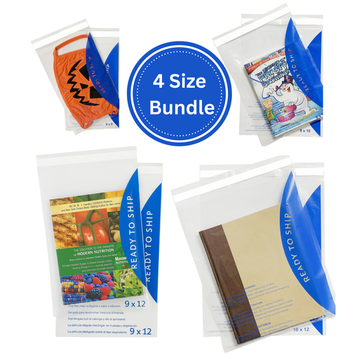 4 Pack Bundle 400 Bags 100 Of Each Size 6x9, 8x10, 9x12, 10x12